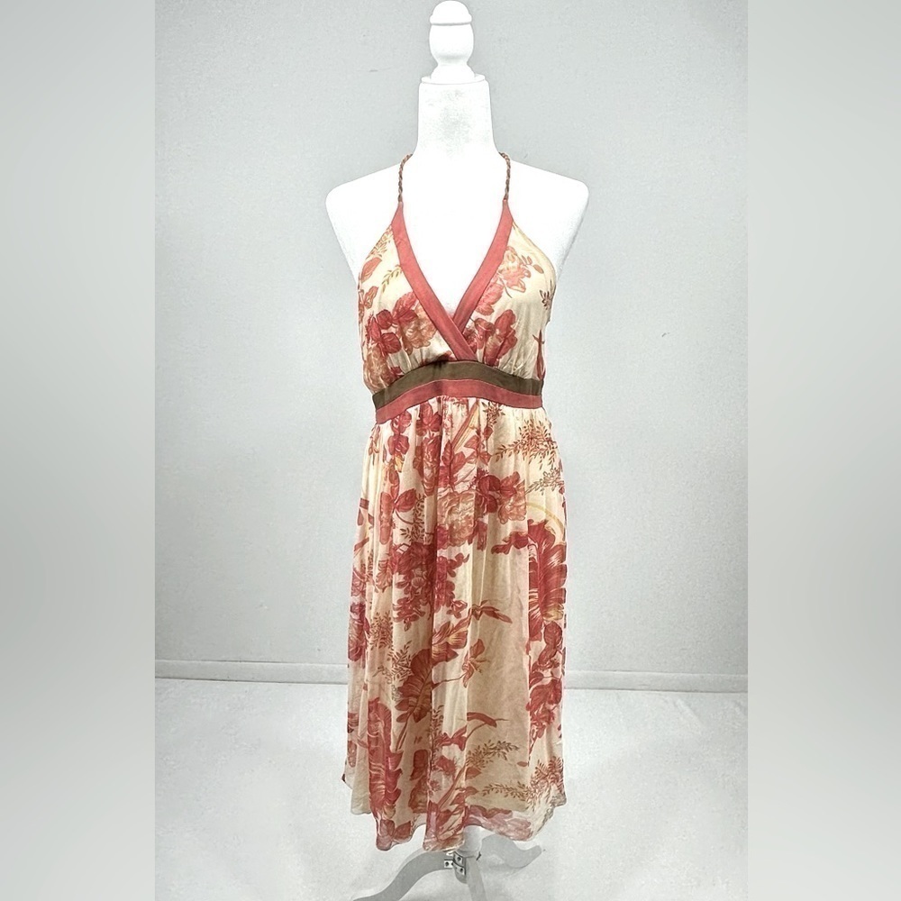 Jonathan Martin silk floral midi dress size 12